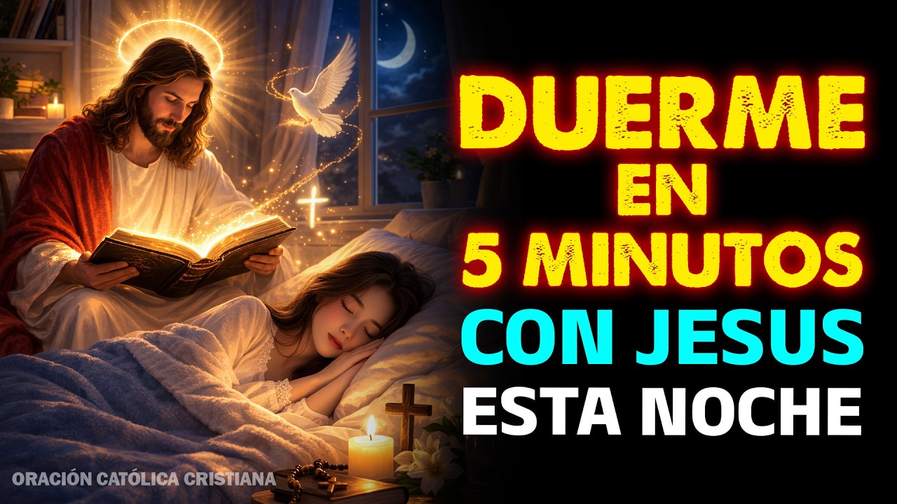 🌙✨ORACIÓN para DORMIR, ESCUCHALA y Te DORMIRÁS en 5 MINUTOS, JESUS estará CONTIGO esta Noche🌙✨