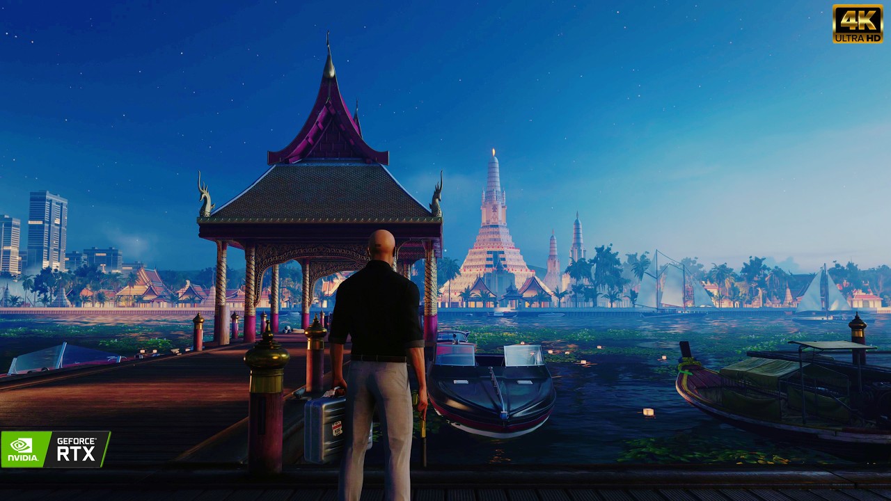 HITMAN&trade; 3 - Bangkok, Thailand (Night Time) Cinematic Run - [4K 60FPS]