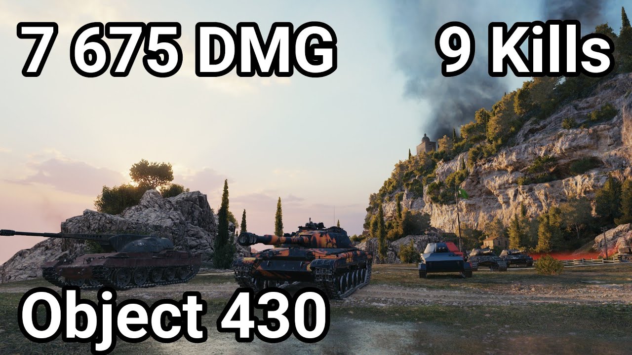 Object 430 - 7 675 damage / 9 kill / 1 250 blocked / 258 assist