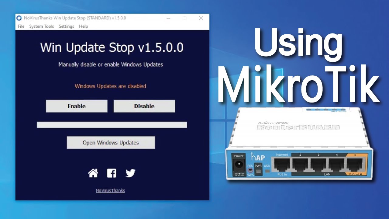 How to turn off windows 10/11 automatically update || Using Mikrotik