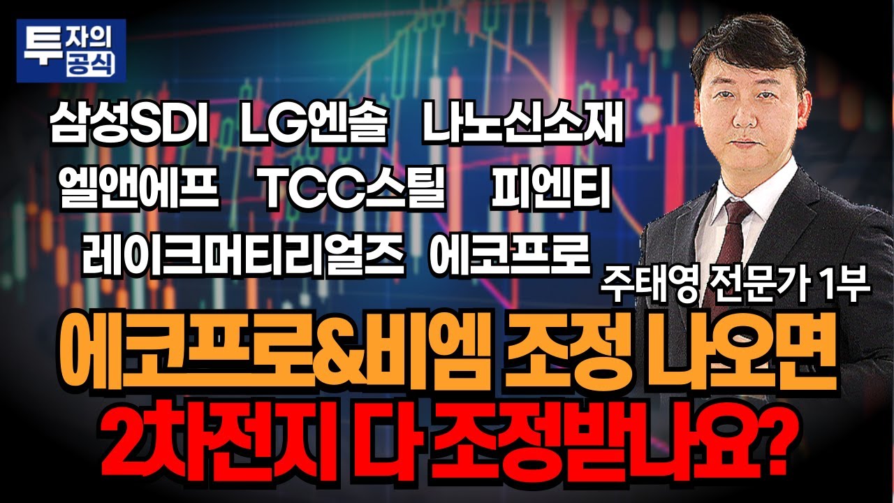 에코프로&비엠 저항선 찍었다? 조정나오면 2차전지 다 조정받나요?...쫄지 마세요 / 주태영 전문가 1부