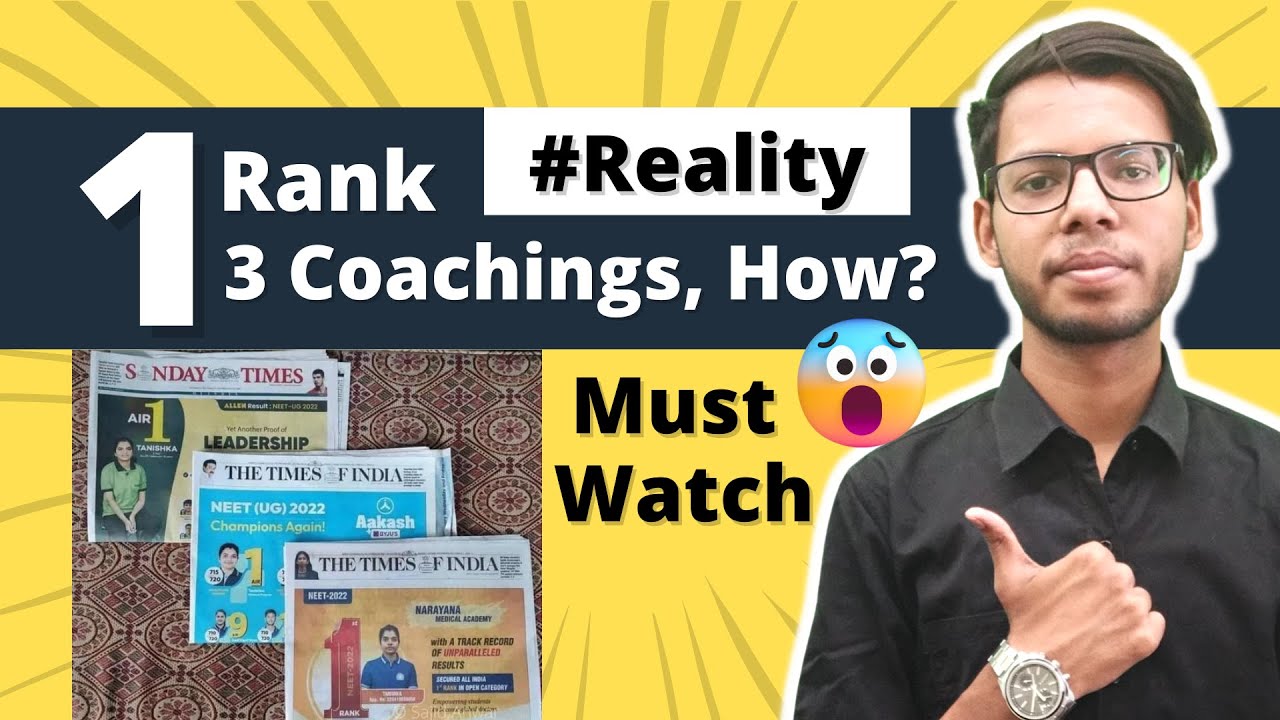 Kota Coaching Reality | Air 1 NEET 2022 | Dark Truth of JEE NEET Coaching's | Coaching Exposed