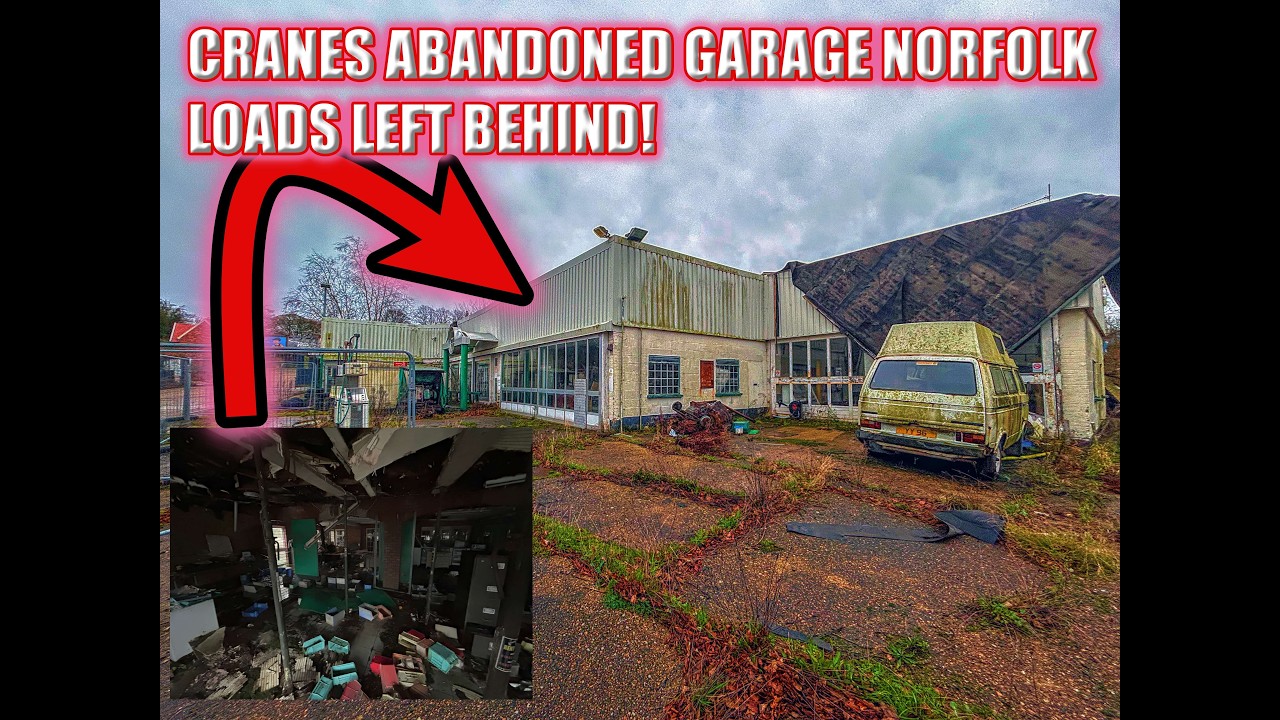 Cranes Abandoned Garage Norwich jan 2025 UK ABANDONED PLACES 2025