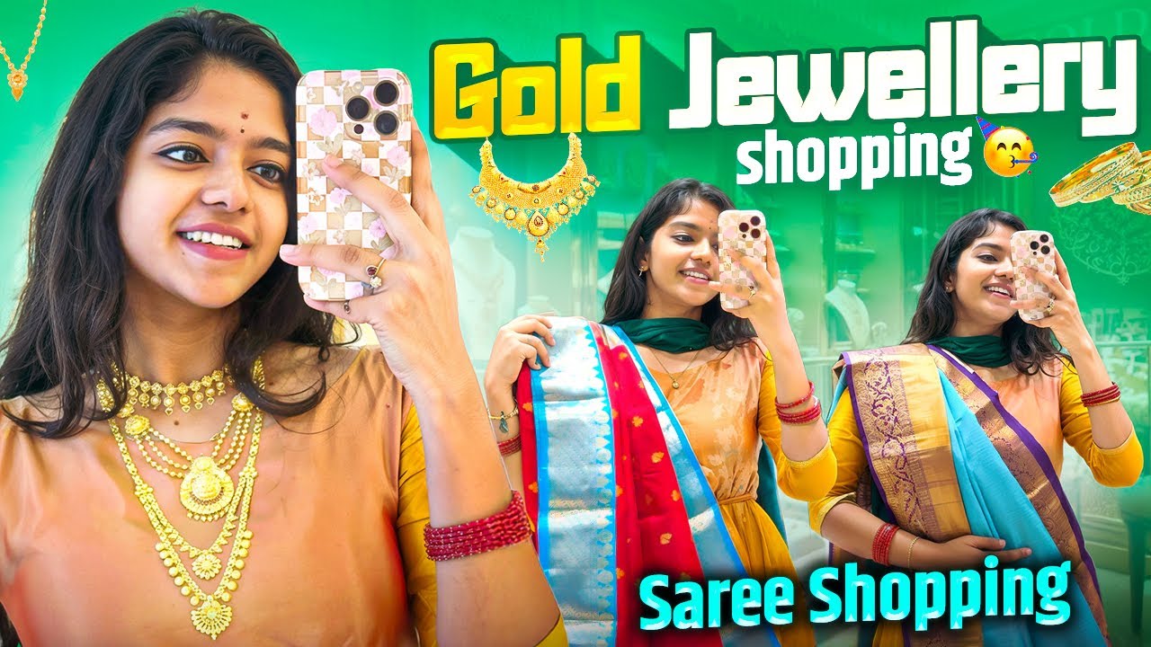 🥳Gold Necklace and Saree shopping🛍️😍 | Diwali shopping starts🤩 | #missmiracle