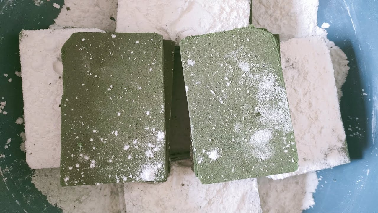 ASMR Unsoaked Starchy Floral Foam Stack Crush