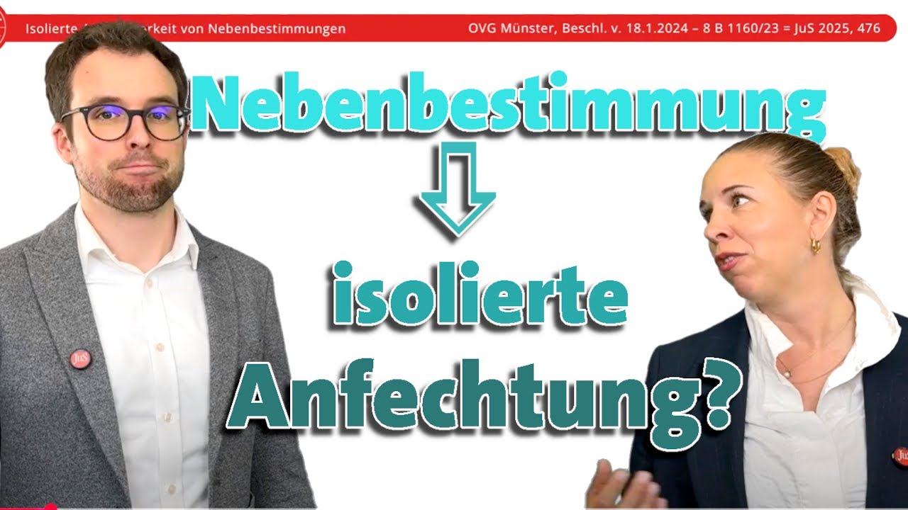 Isolierte Anfechtbarkeit von Nebenbestimmungen