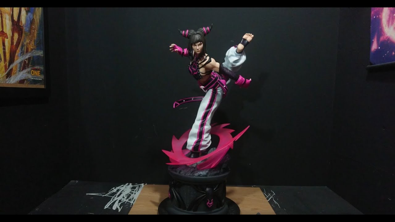 DGK Review - Pop Culture Shock Street Fighter Ultra Juri + Senpusha effect Statue 4K