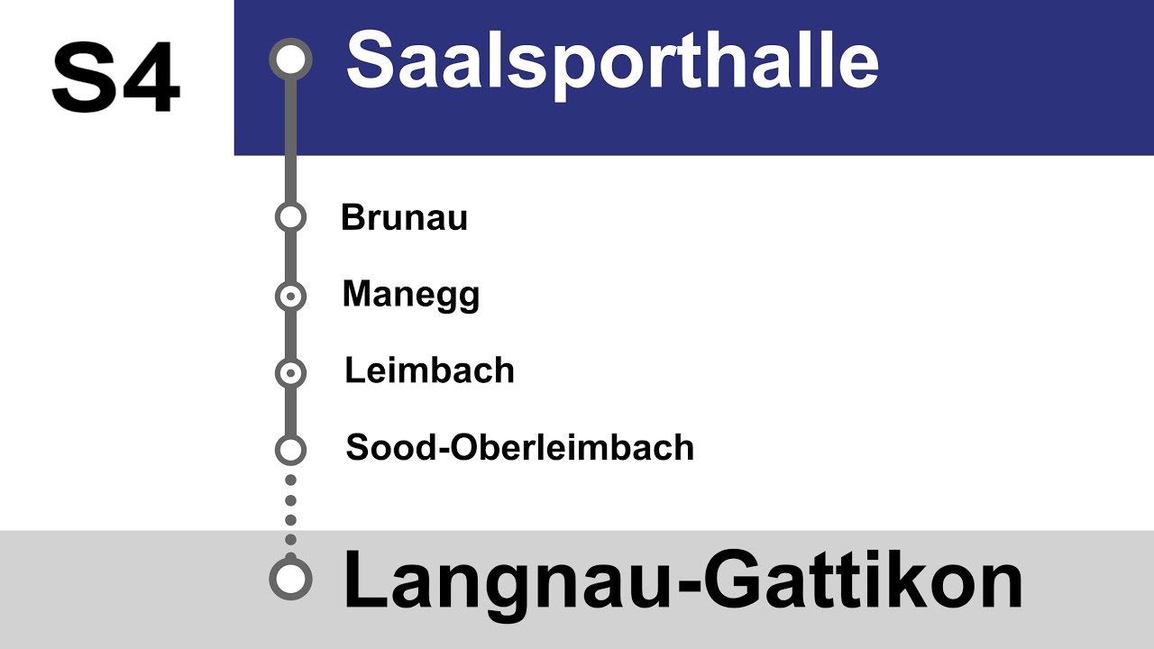 SZU Ansagen » S4 Saalsporthalle — Langnau-Gattikon | Bauarbeiten | SLBahnen