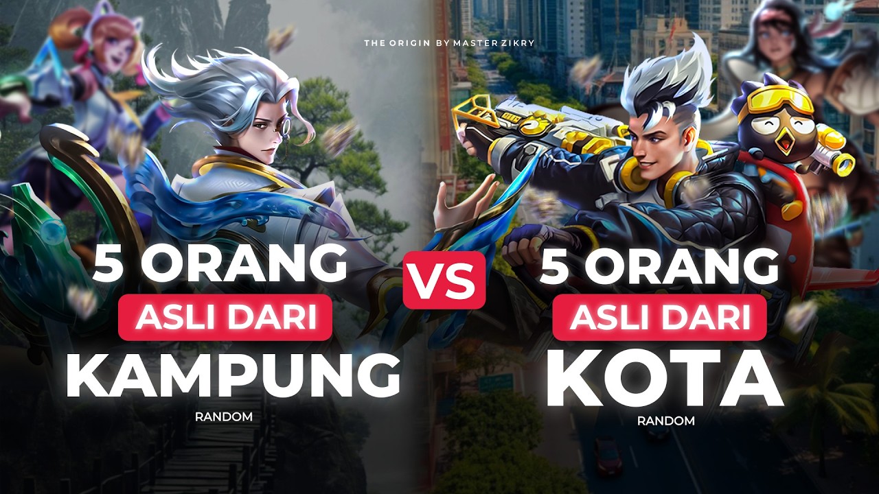 5 ORANG KAMPUNG vs 5 ORANG KOTA- TOP UP DI KUILMASTER.COM