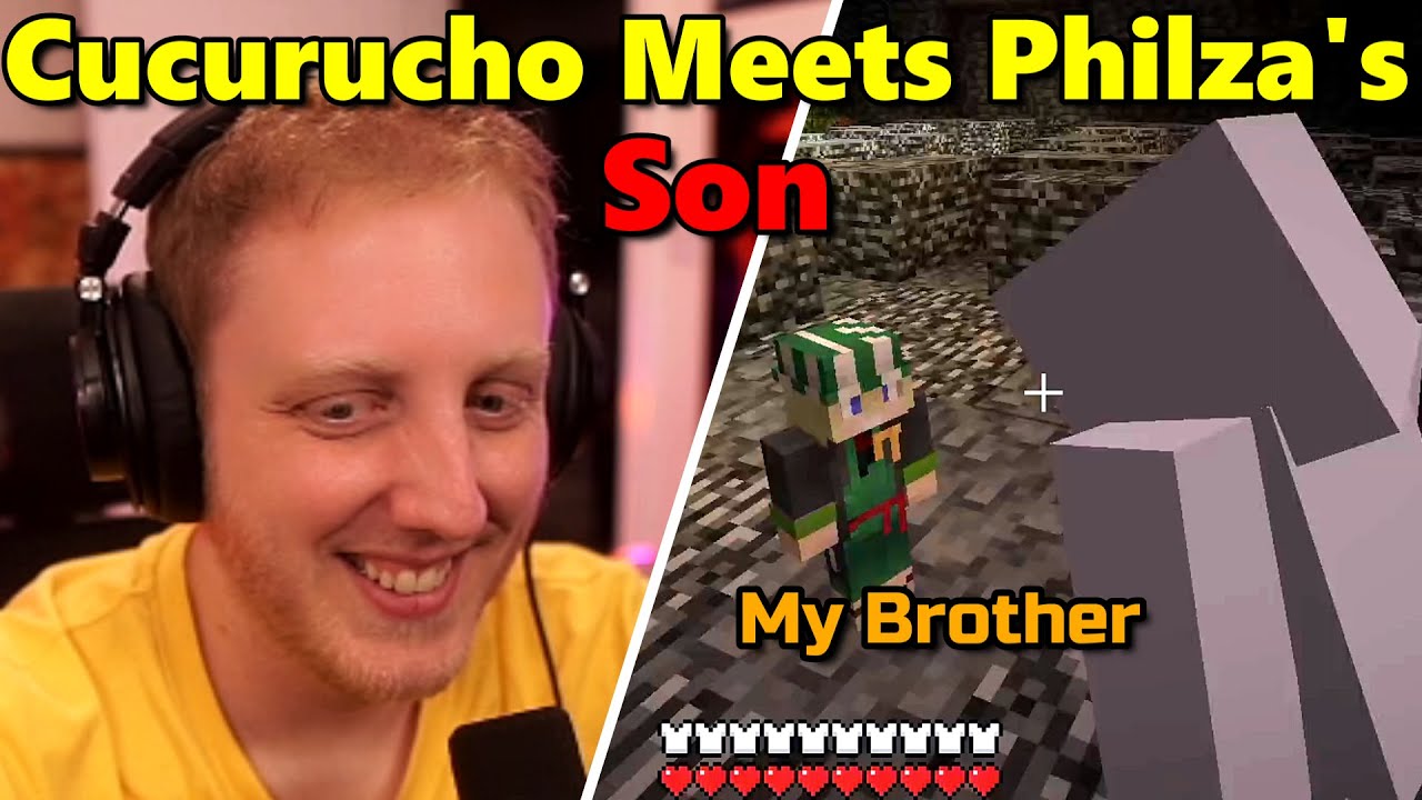 Cucurucho Meets his New Brother with Philza on QSMP Minecraft