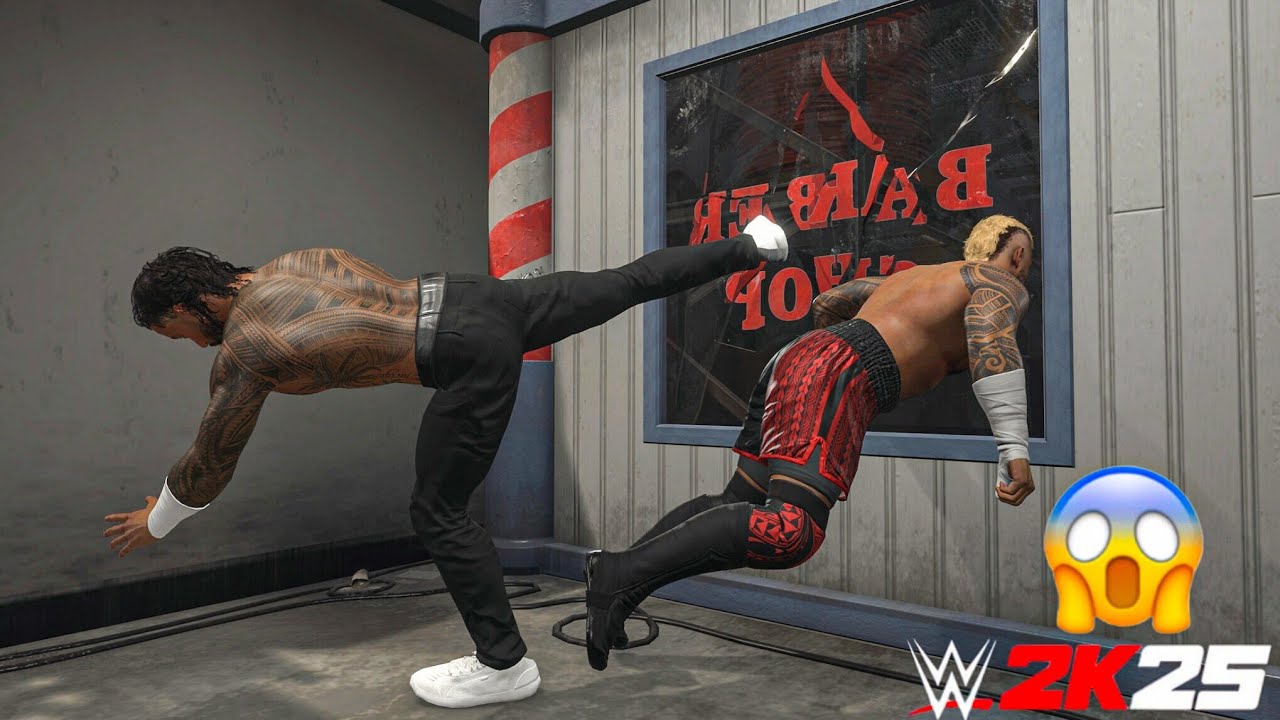 WWE 2K25 - Джей Усо уничтожает Соло Сикоа на Backstage Brawl | Геймплей