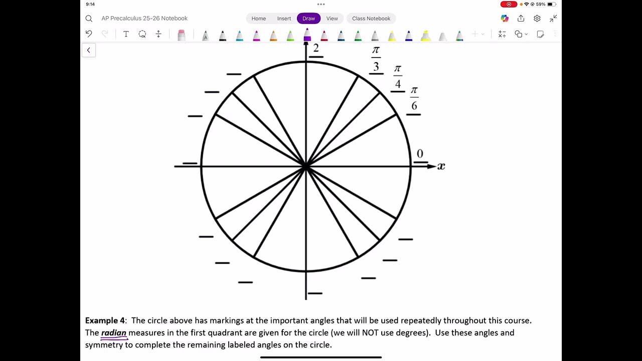 3.2 Radian Angle Measures Notes Part II