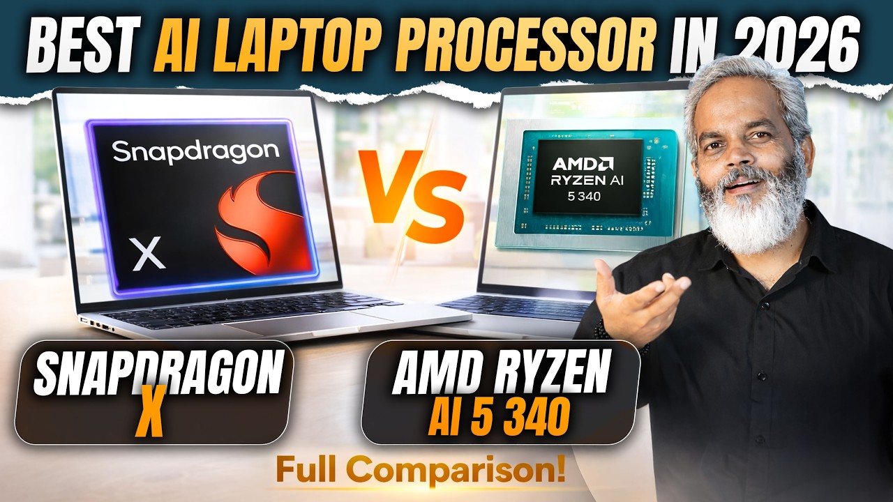 Best AI Laptop Processor in 2026 🔥 Snapdragon X vs AMD Ryzen AI 5 340  ⚡ Full Comparison!