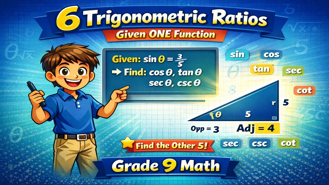 Six Trigonometric Ratios Given One Function | Grade 9 Math (Tagalog)