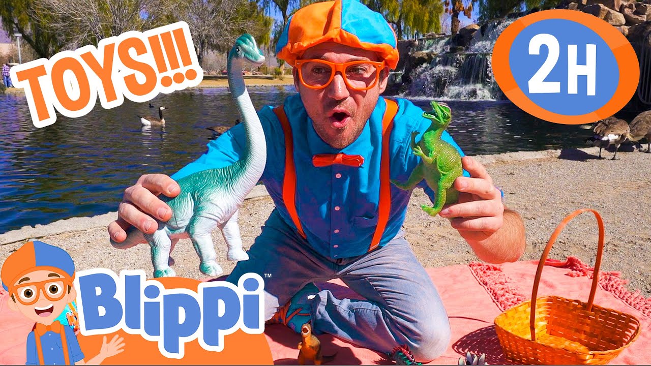 Blippi Plays with Dinosaur Toys at the Dinosaur Museum | 2 HOURS OF BLIPPI: Dinosaur Videos for Kids