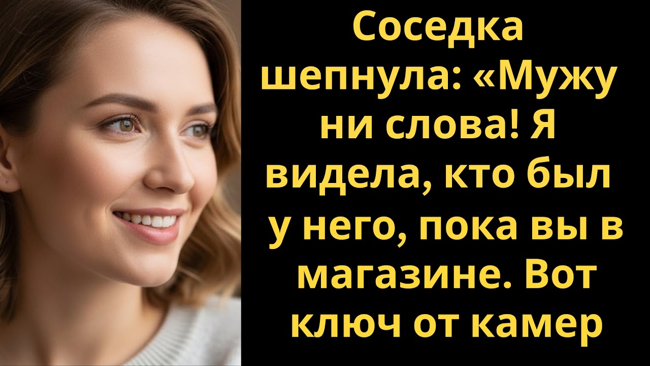 Соседка шепнула: «Мужу ни слова! Я видела, кто был у него, пока вы в магазине. Вот ключ от камер...»