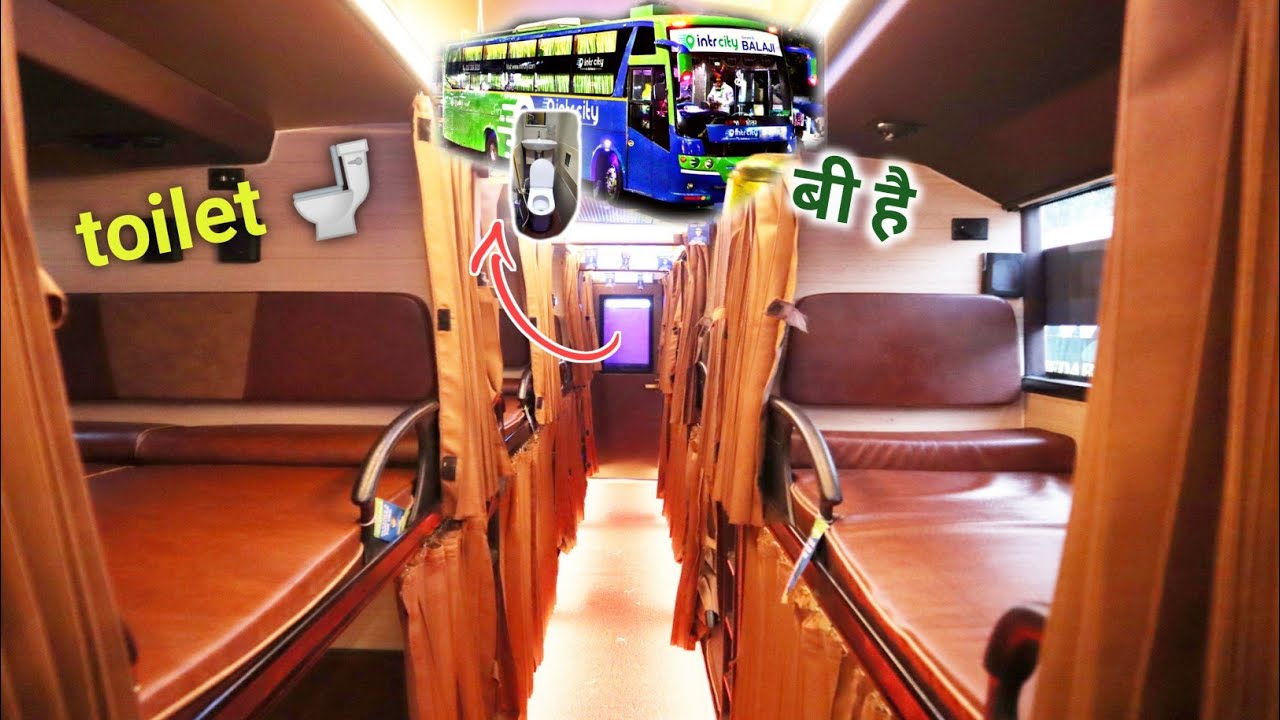 India's AC Sleeping Smart Bus with toilet - intarcity Smart bus| Indian Luxury bus | sleeper luxury🚌