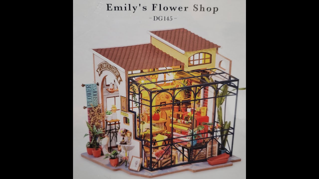 Miniature DIY Dollhouse Kit - Emily's Flower Shop Dollhouse Kit - Rolife Miniature Kit