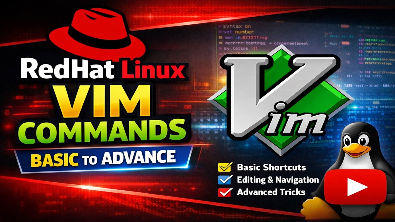 RedHat Linux VIM Commands Tutorial | Basic to Advanced VIM Editor in Linux | Complete Guide