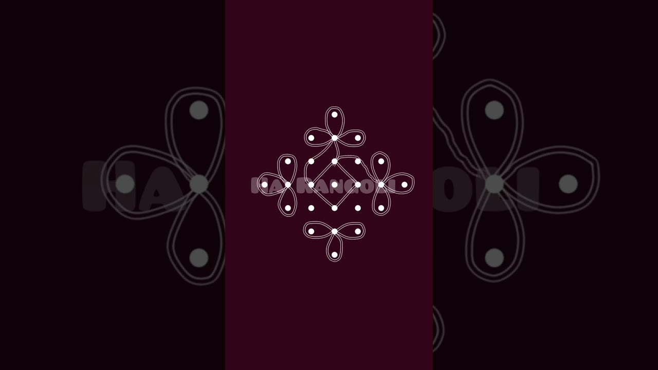 7 to 1 dots rangoli designs for home decorations// flower rangoli designs// #rangoli #kolam #muggulu