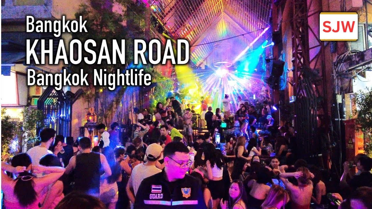 Khaosan Road Night Walk | Phra Nakhon | Bangkok City Nightlife | Thailand | SJW