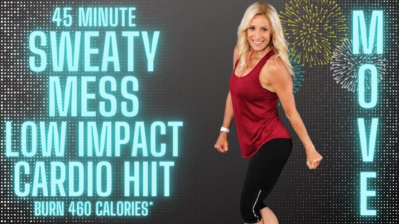47 MINUTE SWEATY MESS LOW IMPACT CARDIO HIIT | All Standing Cardio with Weights | Burn 460 Calories*