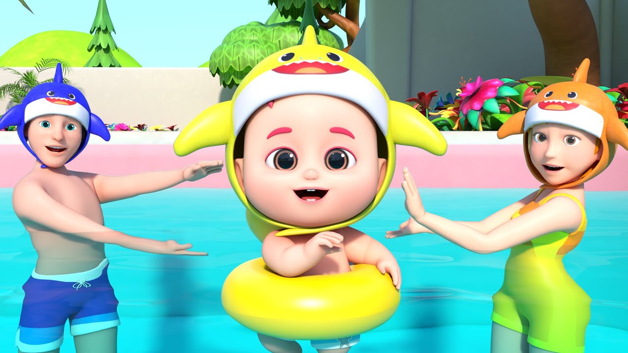 Tiburón Bebé Du Ru Du Ru | Aprendiendo A Nadar | Canción de la Piscina | Baby Ben en Espanõl