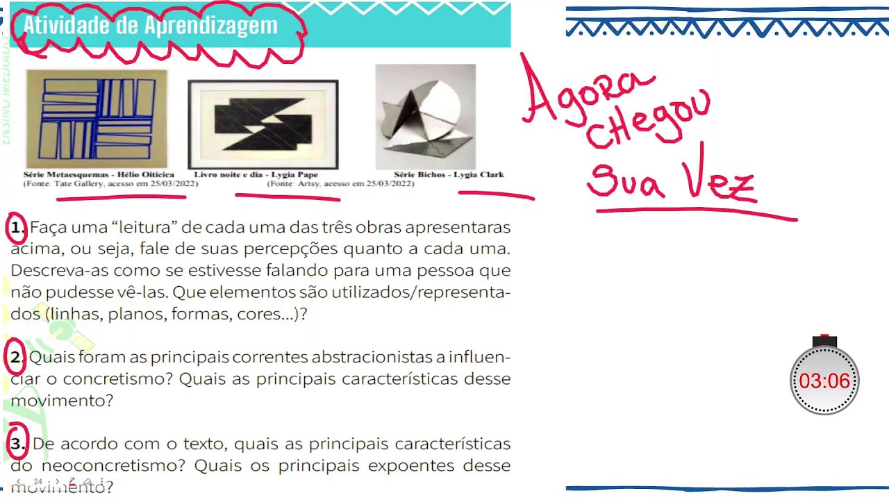 🔴 TARDE - ARTE - 12.02.26 - 9º Ano