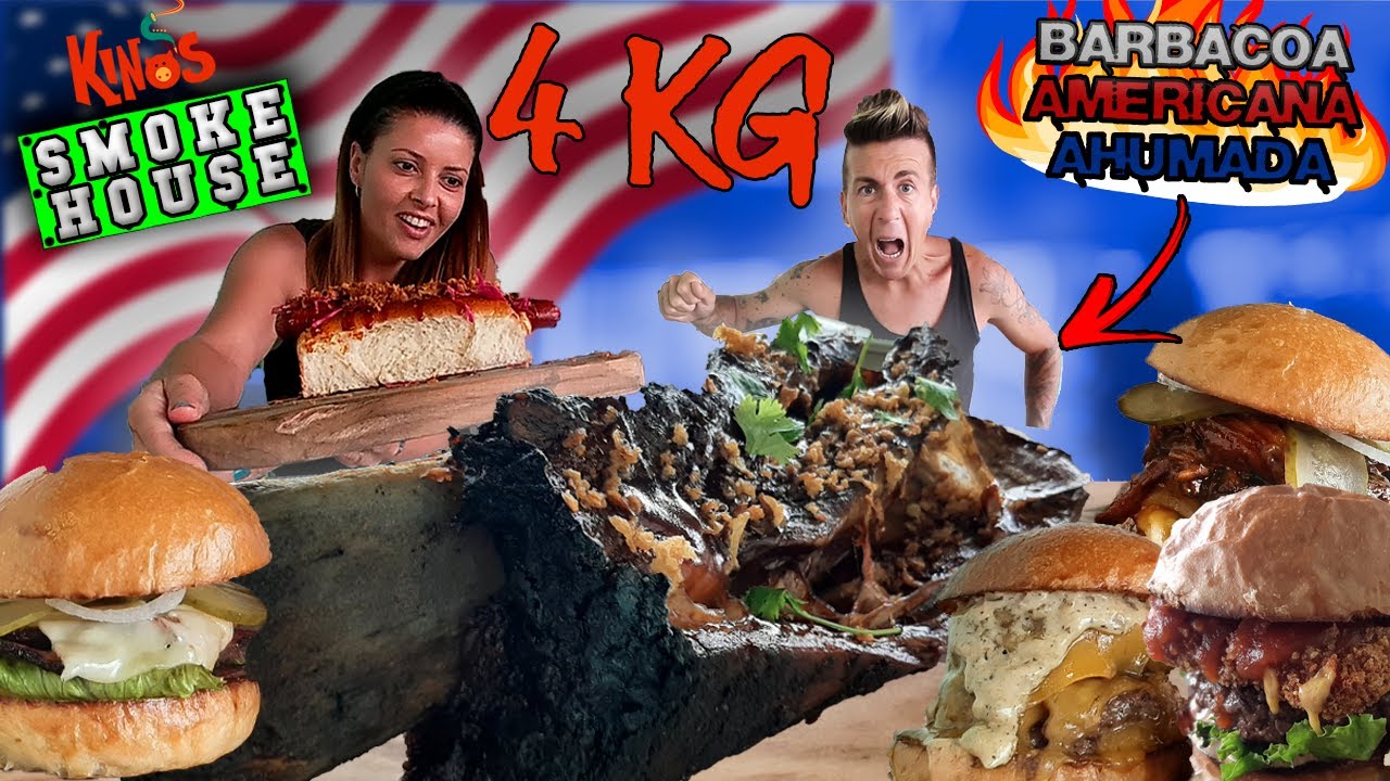 COMIENDO CARNE AHUMADA al MÁS PURO ESTILO AMERICANO *Pedimos MÁS de 4kg (machete, brisket....)