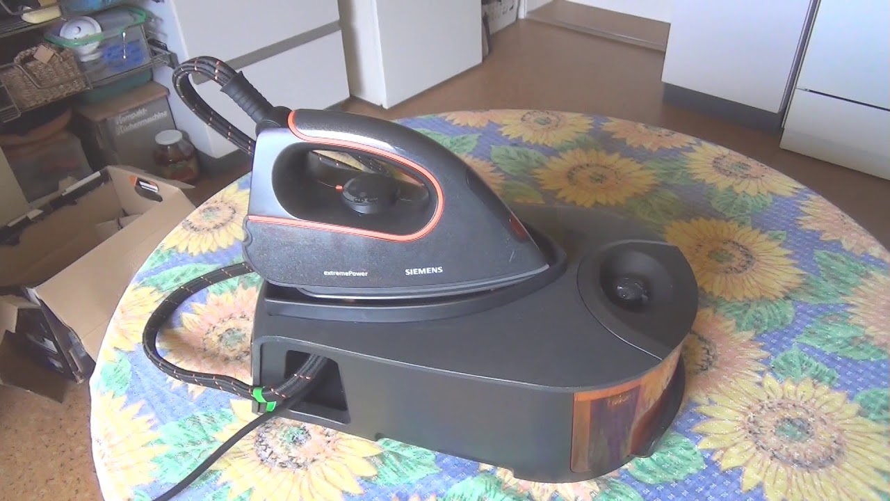 Funktionsprüfung  Siemens  Dampfbügelstation extremePower Bügeleisen,Functional testing Clothes iron
