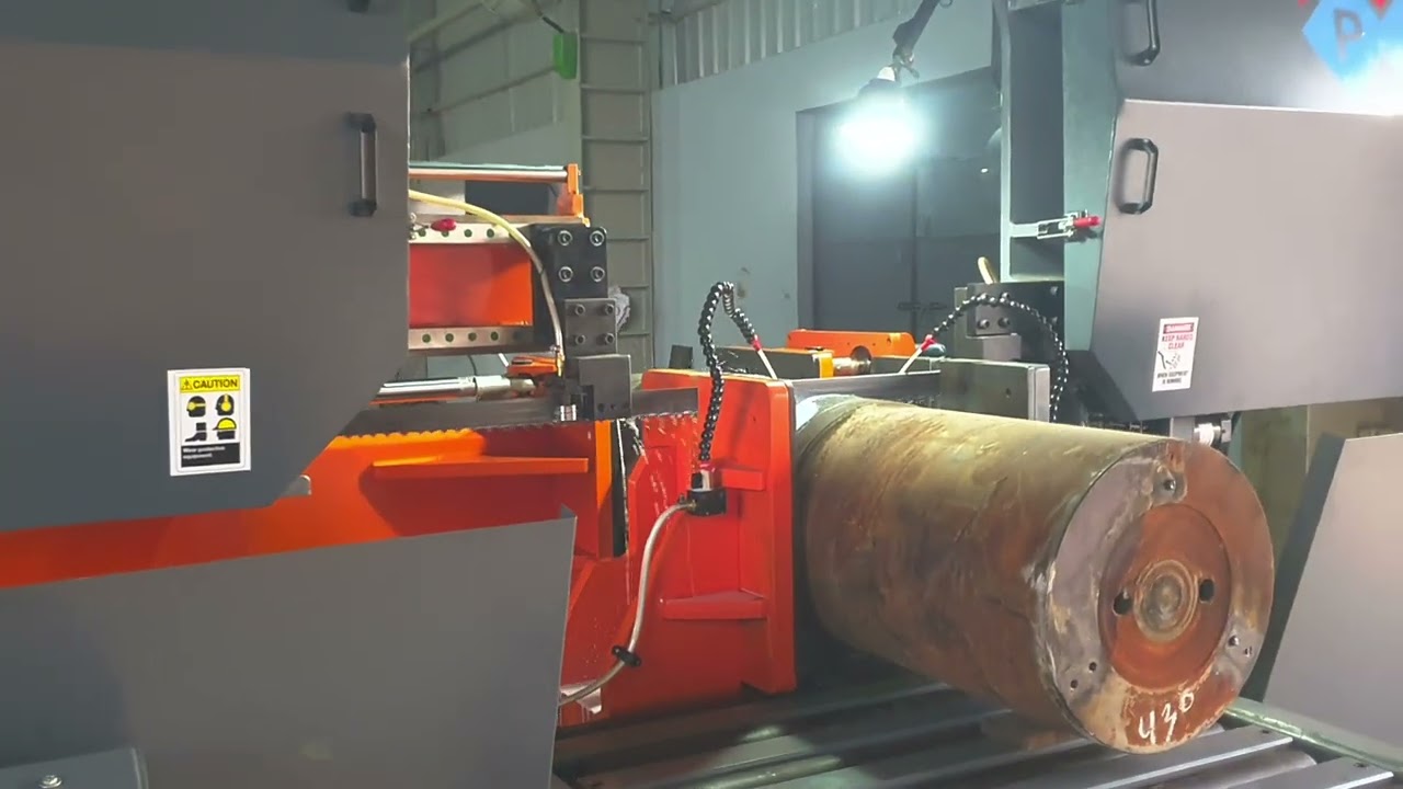 TR180P - Double column semi automatic band saw machine