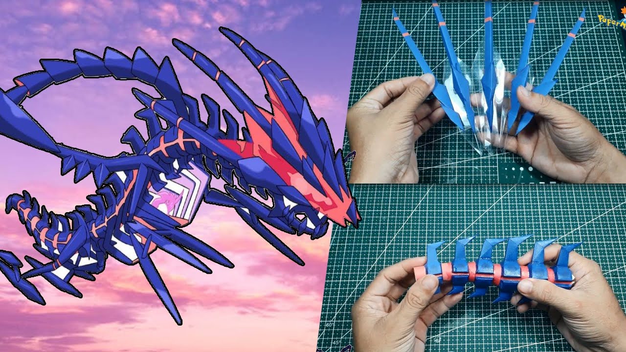 Pokemon Figures Making | ETERNATUS:  a gigantic alien dragon Pokemon | Pokemon PaperCraft