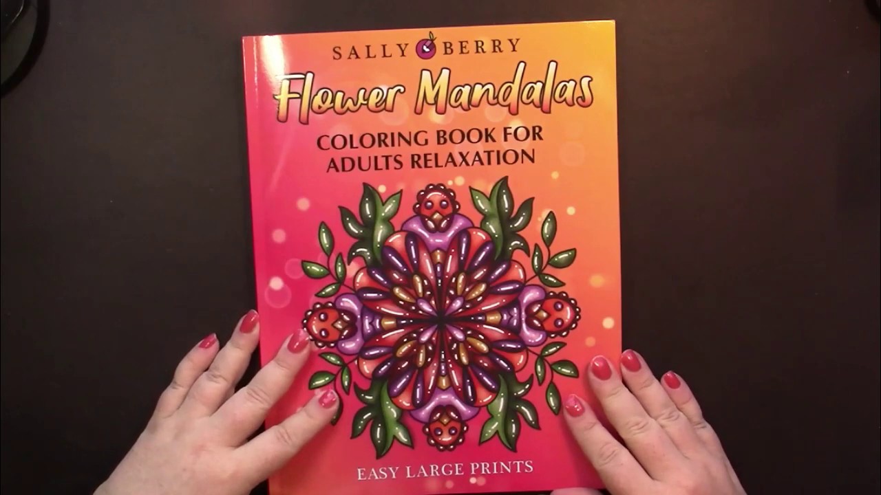 Flip & Review: Flower Mandalas by Sally Berry Large Print (Adult Coloring)