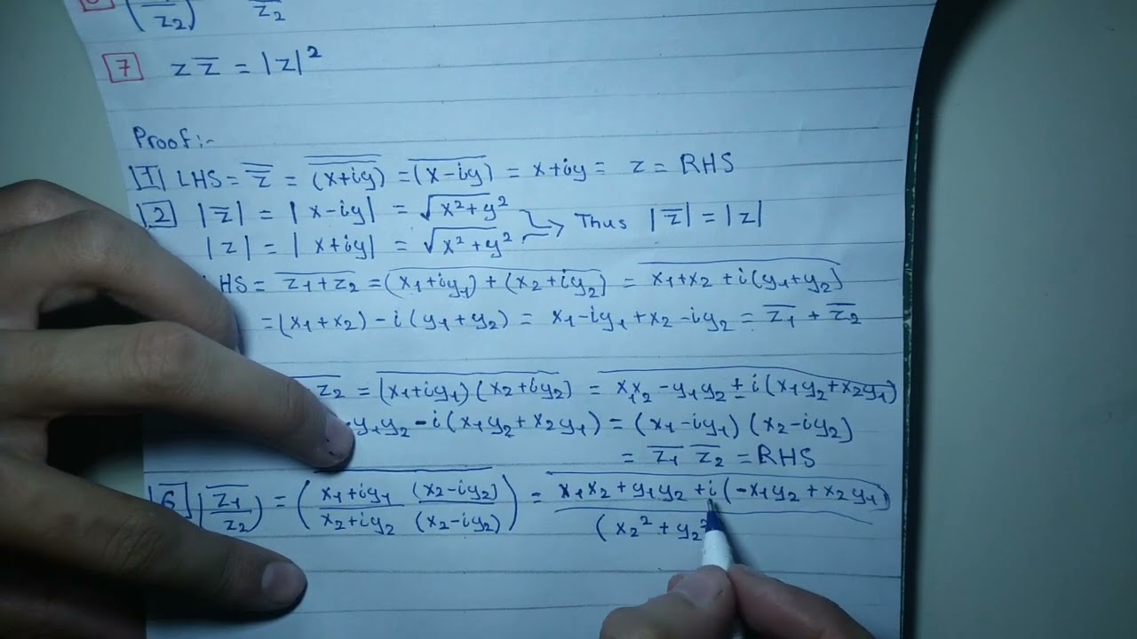 الدرس 5: المرافق في الأعداد المركبة | lecture 5: Conjugates in complex analysis