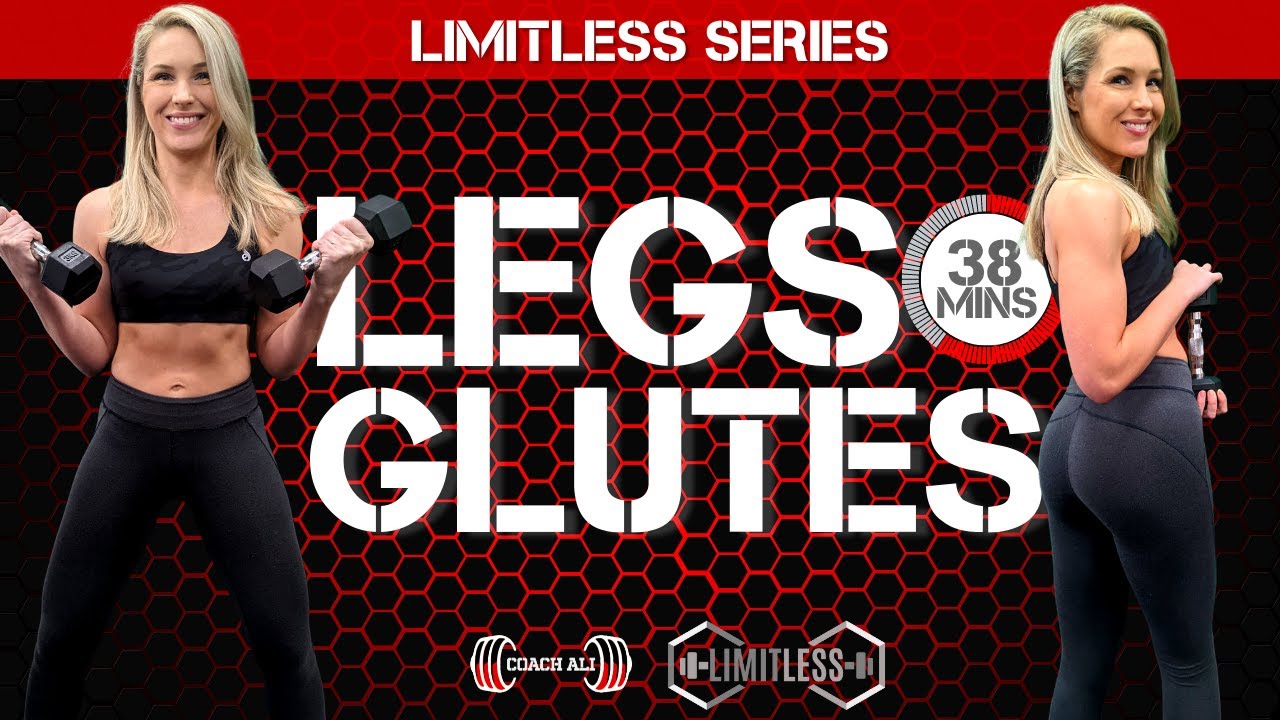 LIMITLESS #8 Legs Day Dumbbell Workout (38 mins) Coach Ali Legs & Booty Workout at Home 💪💪💪
