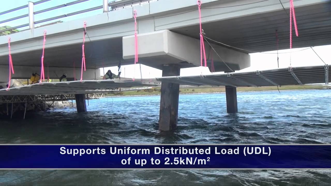 Under bridge access system - suspended scaffold replaced by innovative suspended staging WEB Deck