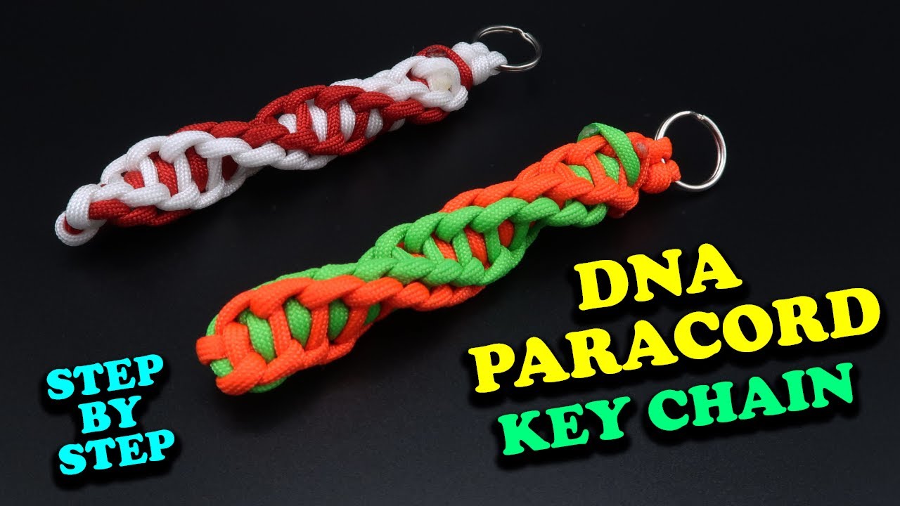 🧬How To Make A Paracord DOUBLE DNA DIY Keychain Paracord Keyfob - DNA Wrapture Design