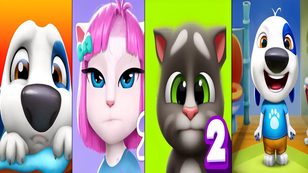 My Talking Hank vs My Talking Angela 2 vs My Talking Tom 2 vs My Talking Hank inslands Gameplay