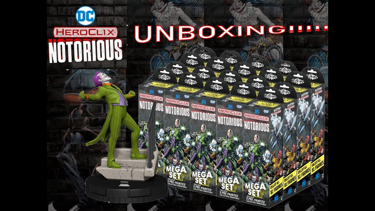 Unboxing a brick of DC Notorious Heroclix!!!