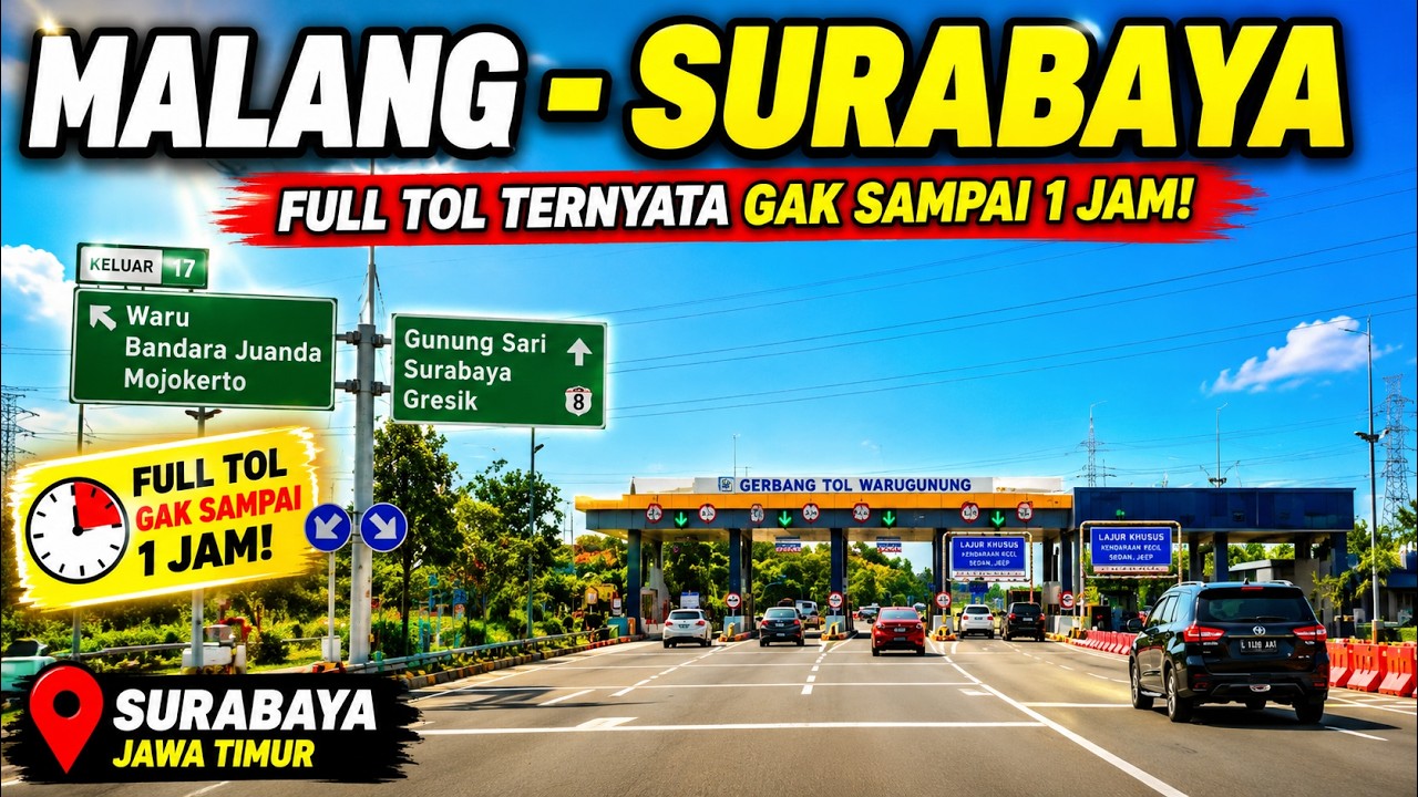 MALANG - SURABAYA FULL TOL TERNYATA GAK SAMPAI 1 JAM