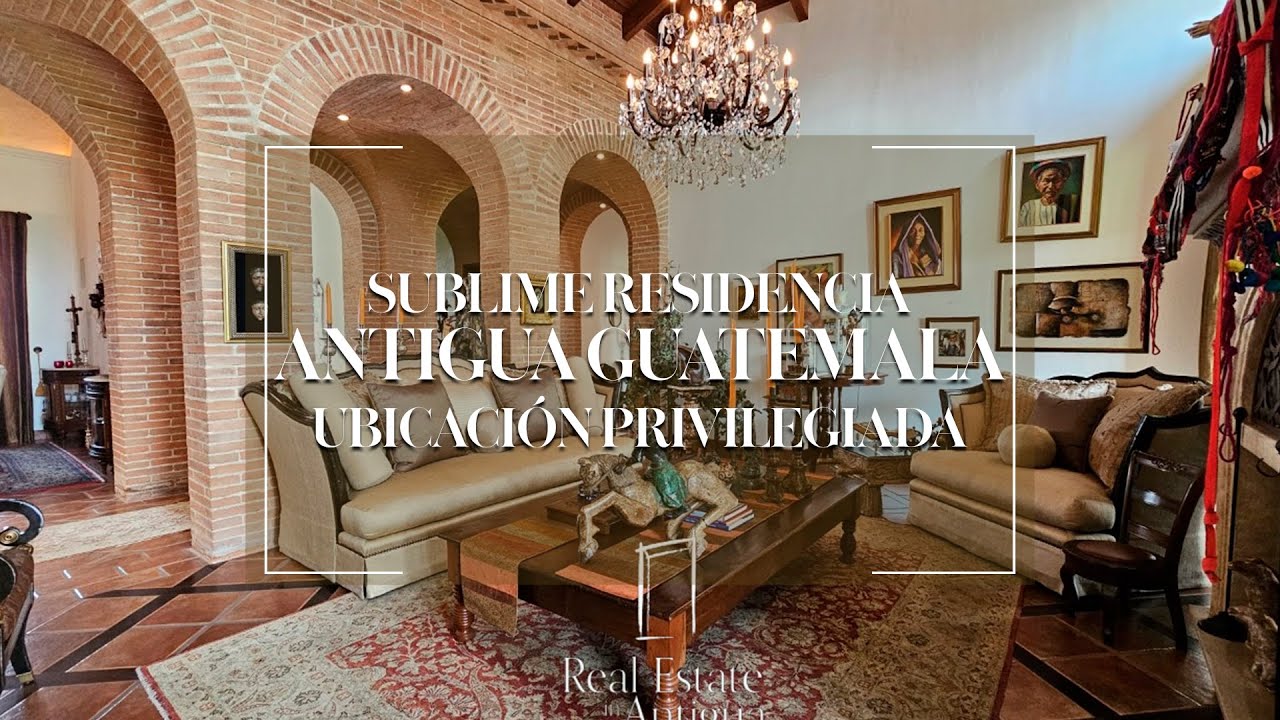 Residencia de Lujo, con ubicación privilegiada en La Antigua Guatemala
