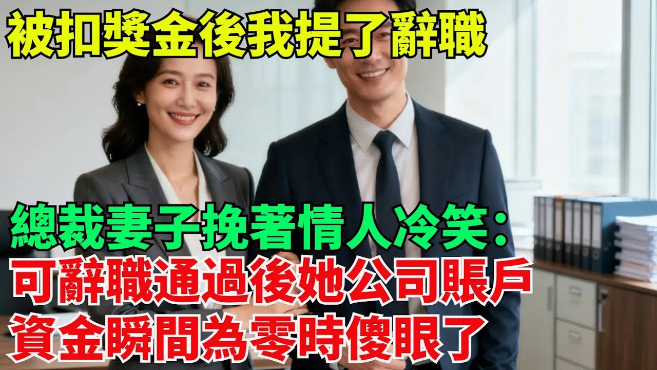 被扣獎金後我提了辭職，總裁妻子挽著情人冷笑：“壹個解壓的工具，我想找有的是！”可辭職通過後，她公司賬戶資金瞬間為零時傻眼了【清風與你】#激情故事#大彬情感#夢雅故事#小說#爽文