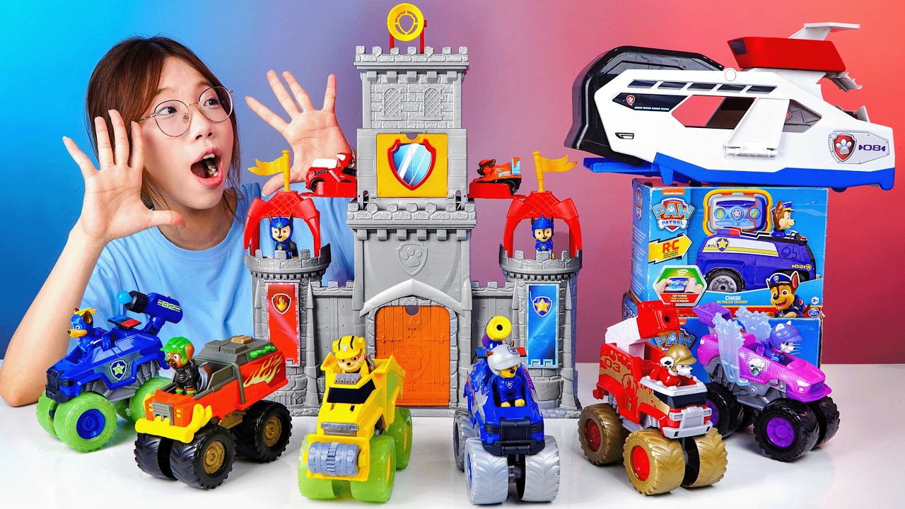 Paw Patrol MEGA Fleet Unboxing! 🐾🚓 Paw Patrol Knight Rescue Castle? | Paw Unboxing ASMR #pawpatrol