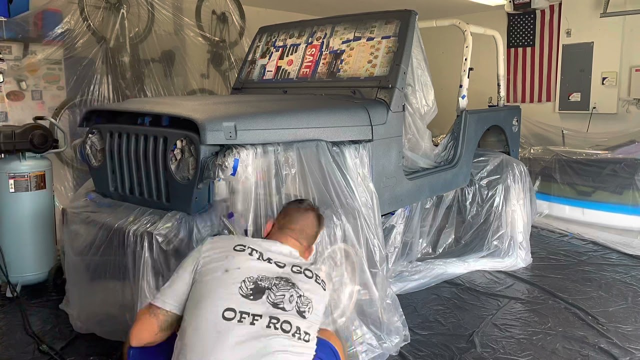 Jeep Wrangler TJ - Spraying Tintable Blue Raptor Liner (Gunmetal Pearl), Ep.13