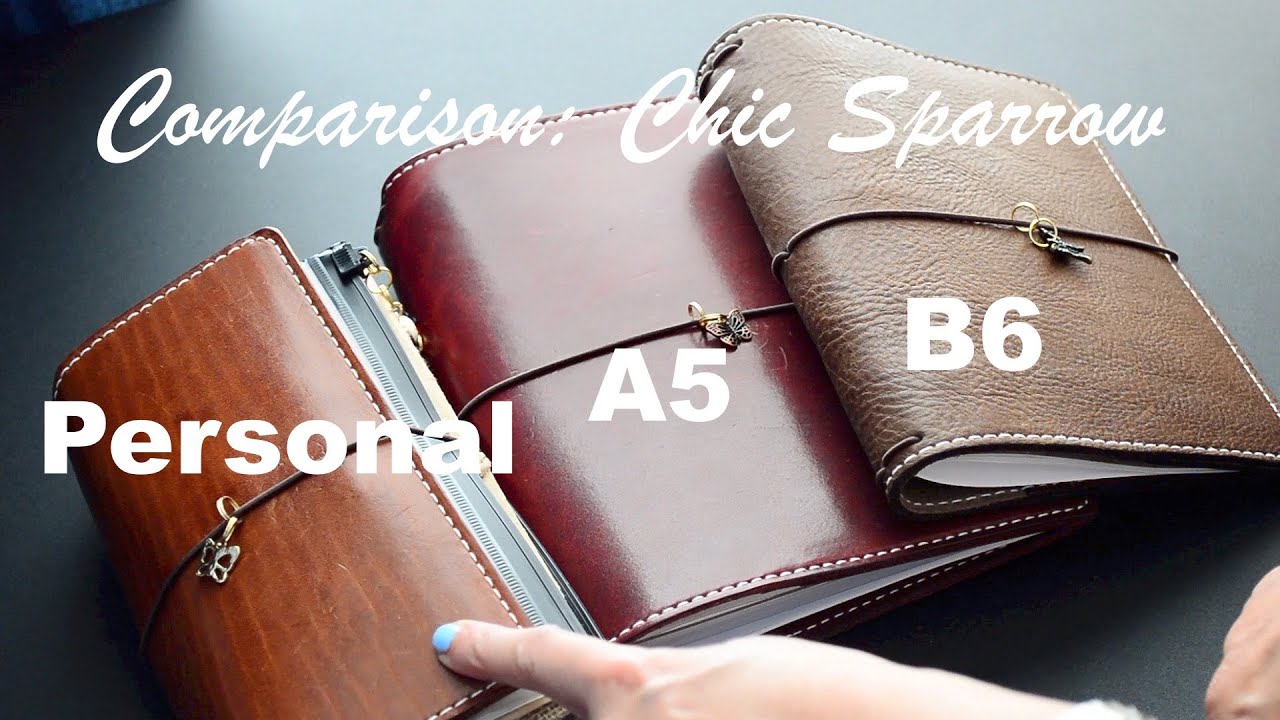 Chic Sparrow:Mr. Darcy,Drummond(AUSTEN)& Chocolate(CRÈME)-A5/B6/Personal Comparison
