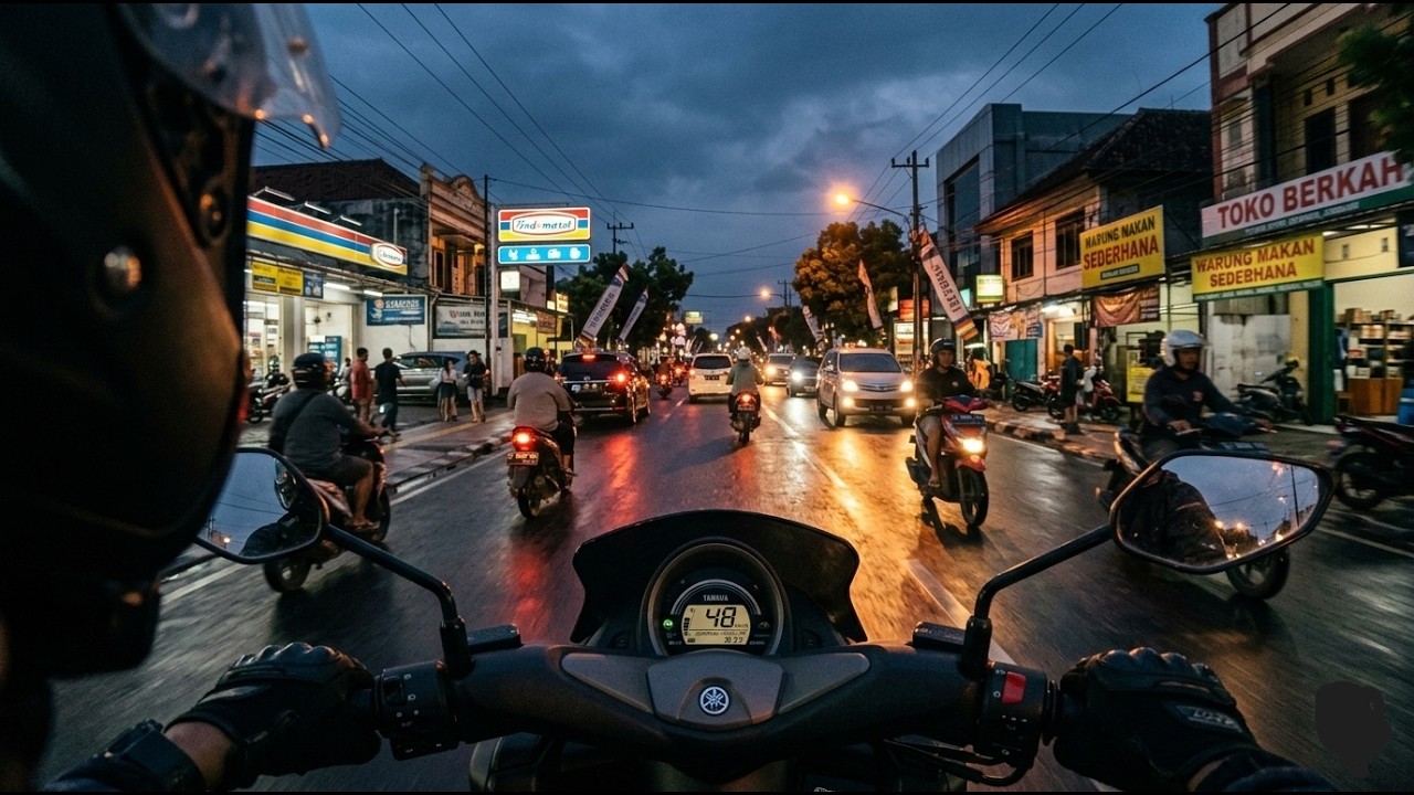 ASMR Motovlog Jombang: Dari Jalan Kota ke SPBU Shell