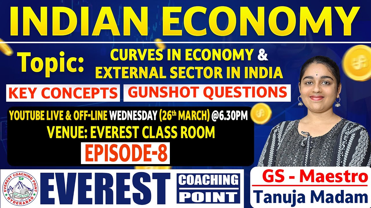 Indian Economy: Key Concepts and PYQs for All Competitive Examinations by Tanuja Madam EPISODE-8
