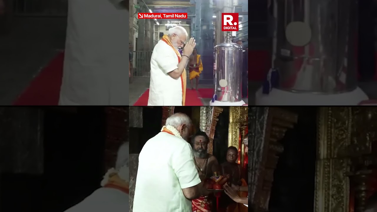 PM Modi Offers Prayers at Thiruparankundram Murugan Temple in Madurai