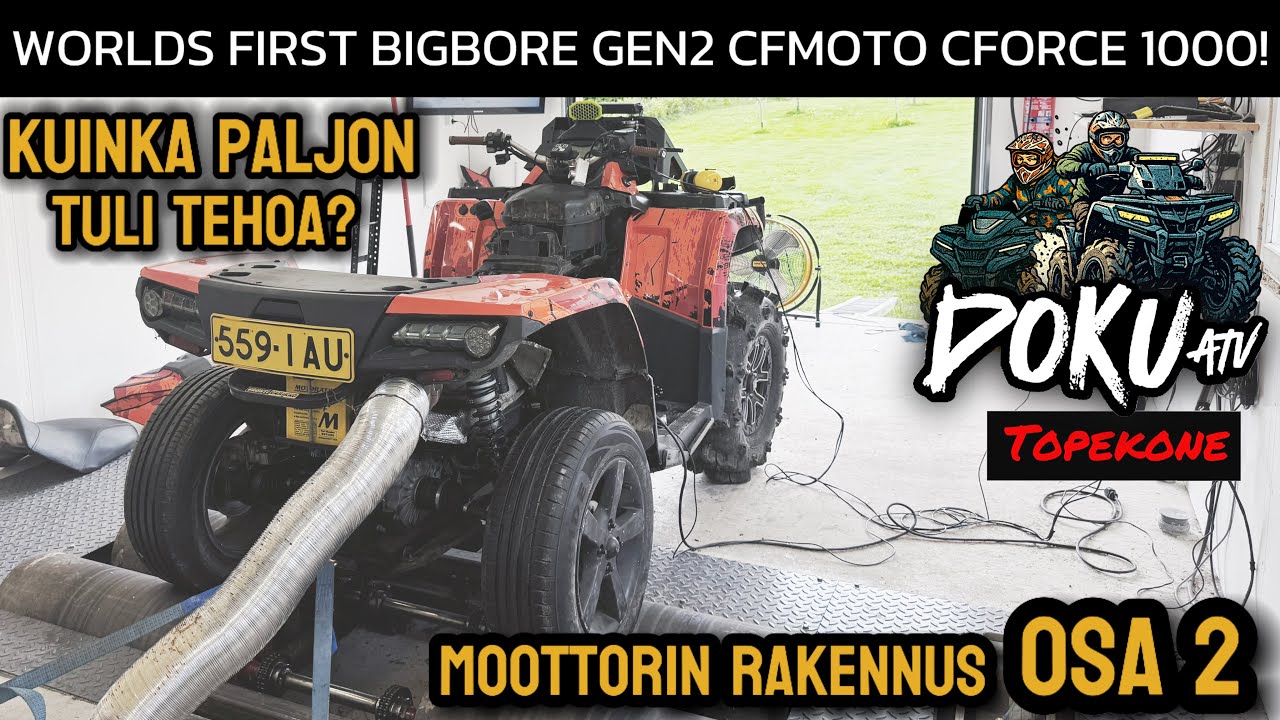 Doku ATV Moottorin rakennus osa 2 KUINKA PALJON TULI TEHOA?