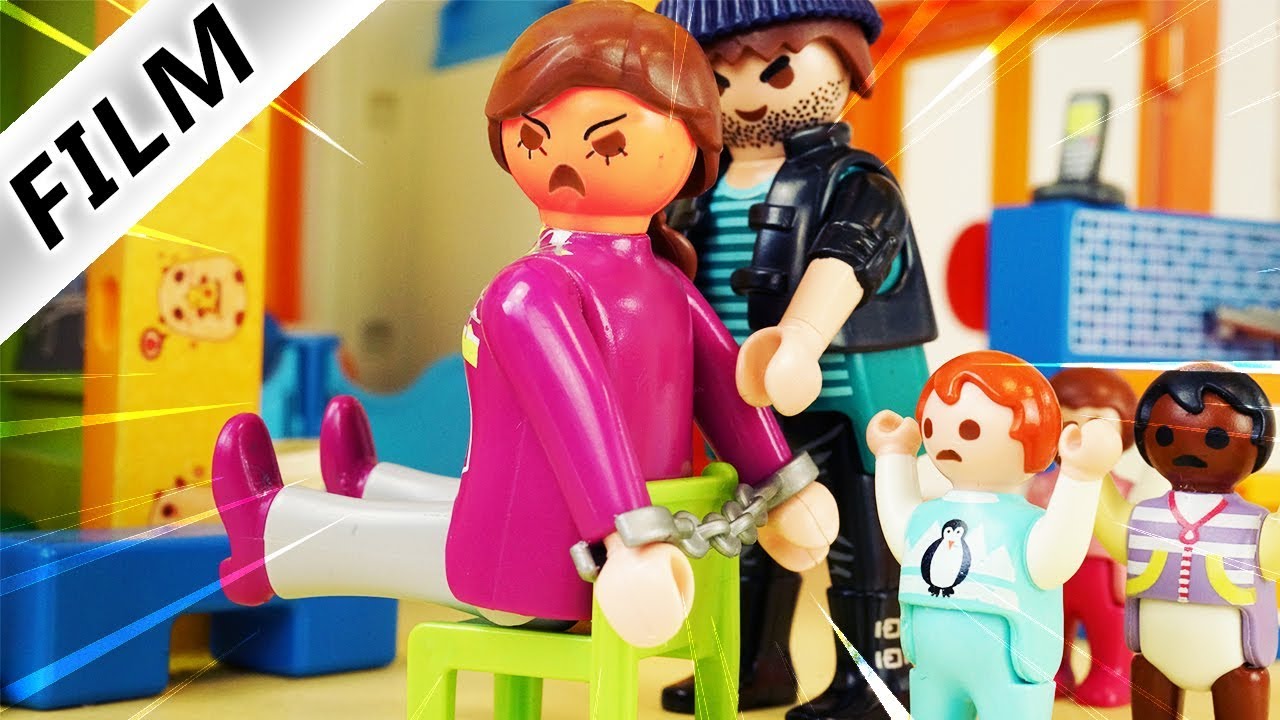 Playmobil Film deutsch | GEISELNAHME IN KITA - Verbrecher nimmt Erzieherin gefangen | Familie Vogel